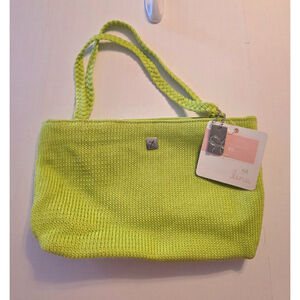 Lina NWT Green Crochet Woven Boho Shoulder Bag
